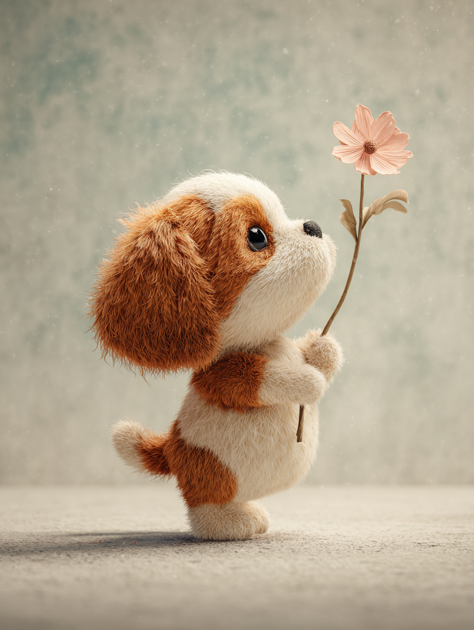 Baby Room Flowers King Cavaleir Spaniel Puppy 1 Digital Download Wall Art