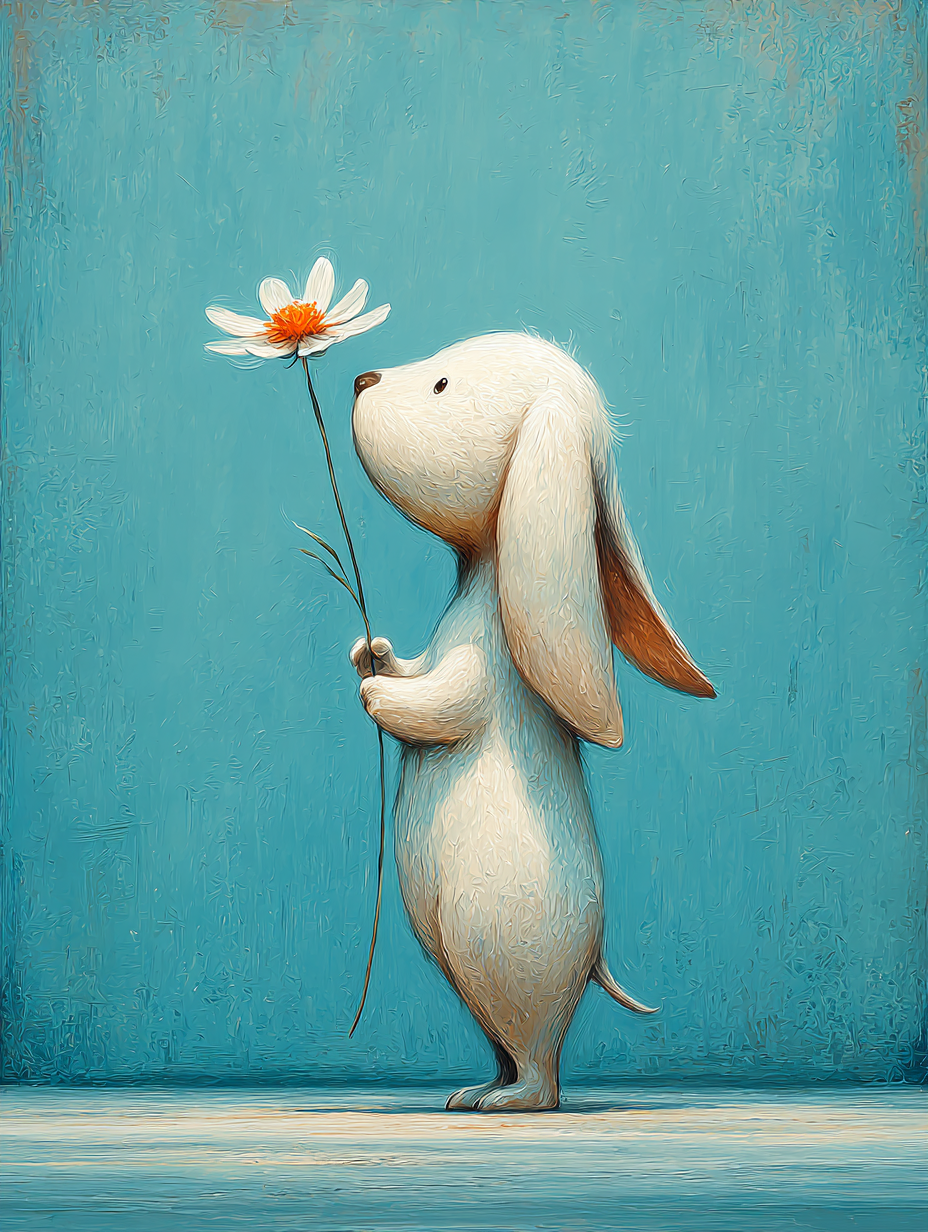Baby Room Flowers Puppy 3 Digital Download Wall Art