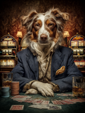 Gambler Australian Shepherd Digital Download Wall Art