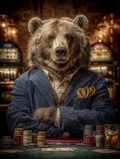 Gambler Bear Digital Download Wall Art