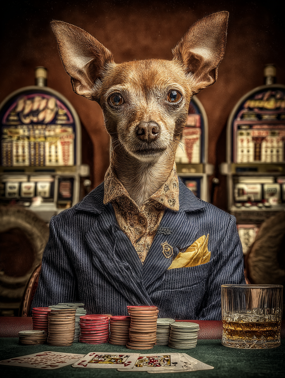 Gambler Chihuahua Digital Download Wall Art