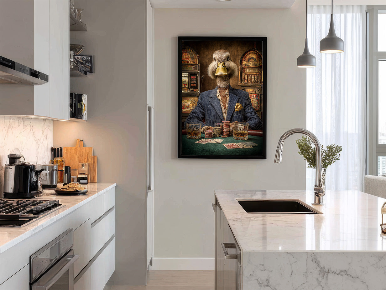 Gambler Duck Digital Download Wall Art