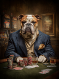 Gambler English Bulldog Digital Download Wall Art
