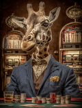 Gambler Giraffe Digital Download Wall Art
