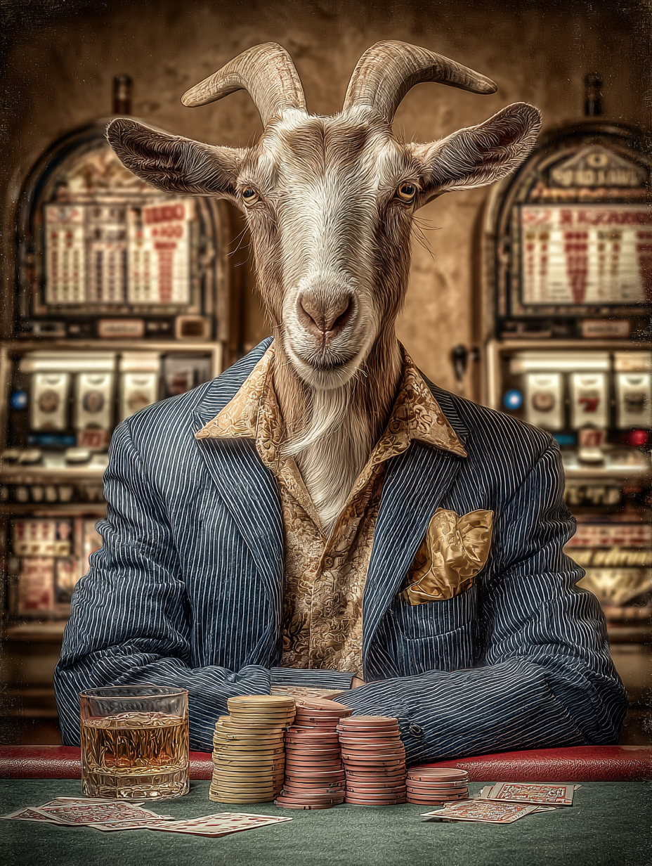 Gambler Goat Digital Download Wall Art