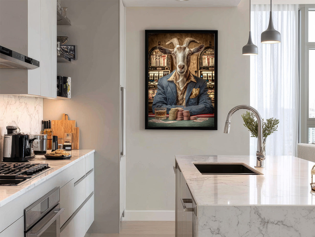 Gambler Goat Digital Download Wall Art