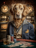 Gambler Golden Retriever Digital Download Wall Art