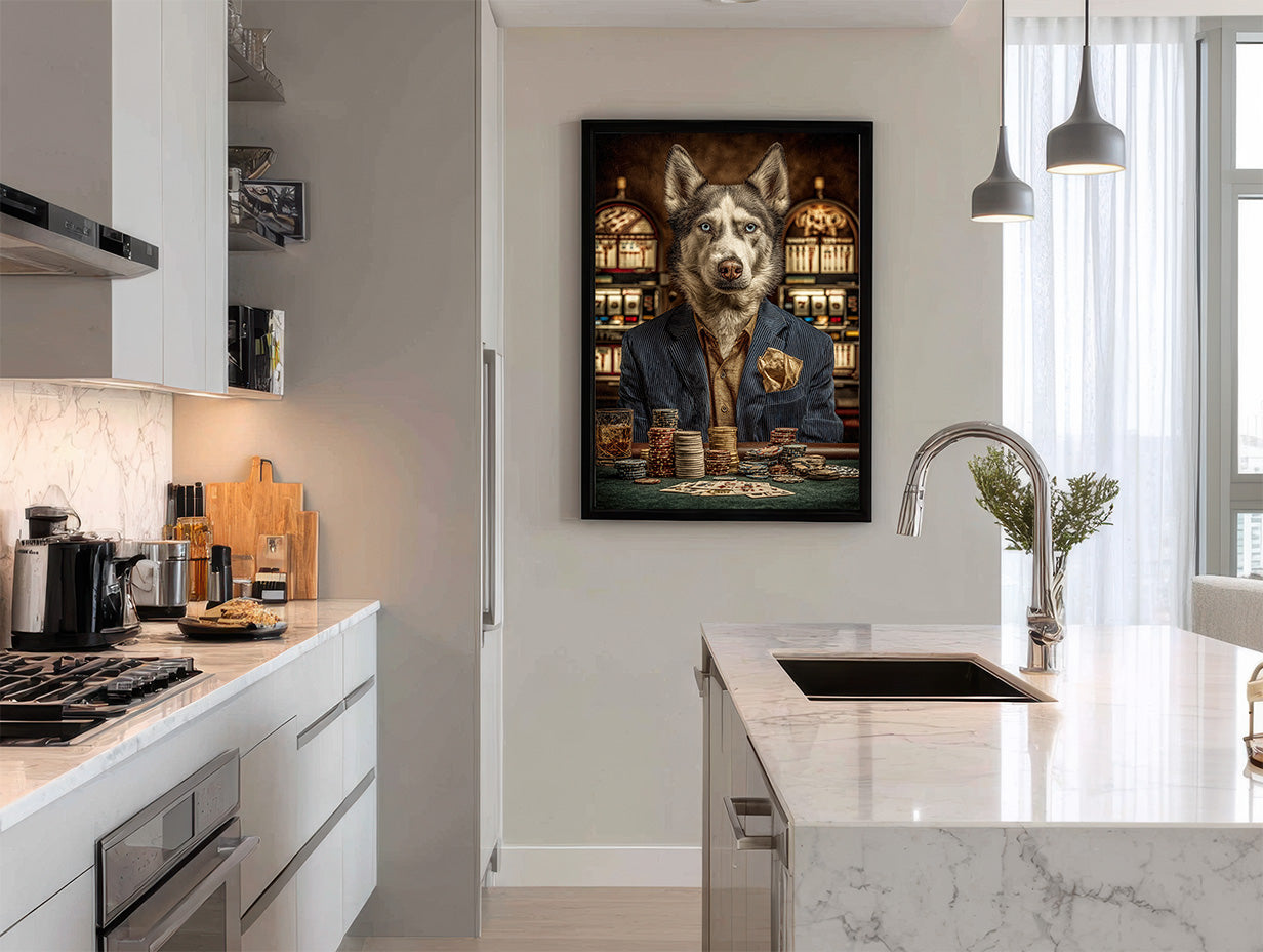 Gambler Husky Digital Download Wall Art