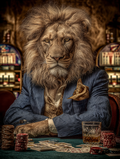 Gambler Lion Digital Download Wall Art