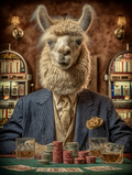 Gambler Llama Digital Download Wall Art
