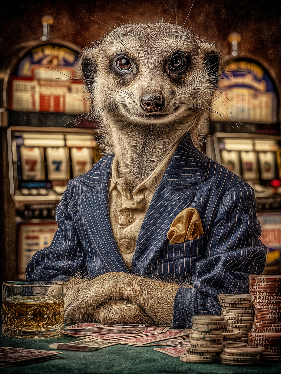Gambler Meerkat Digital Download Wall Art