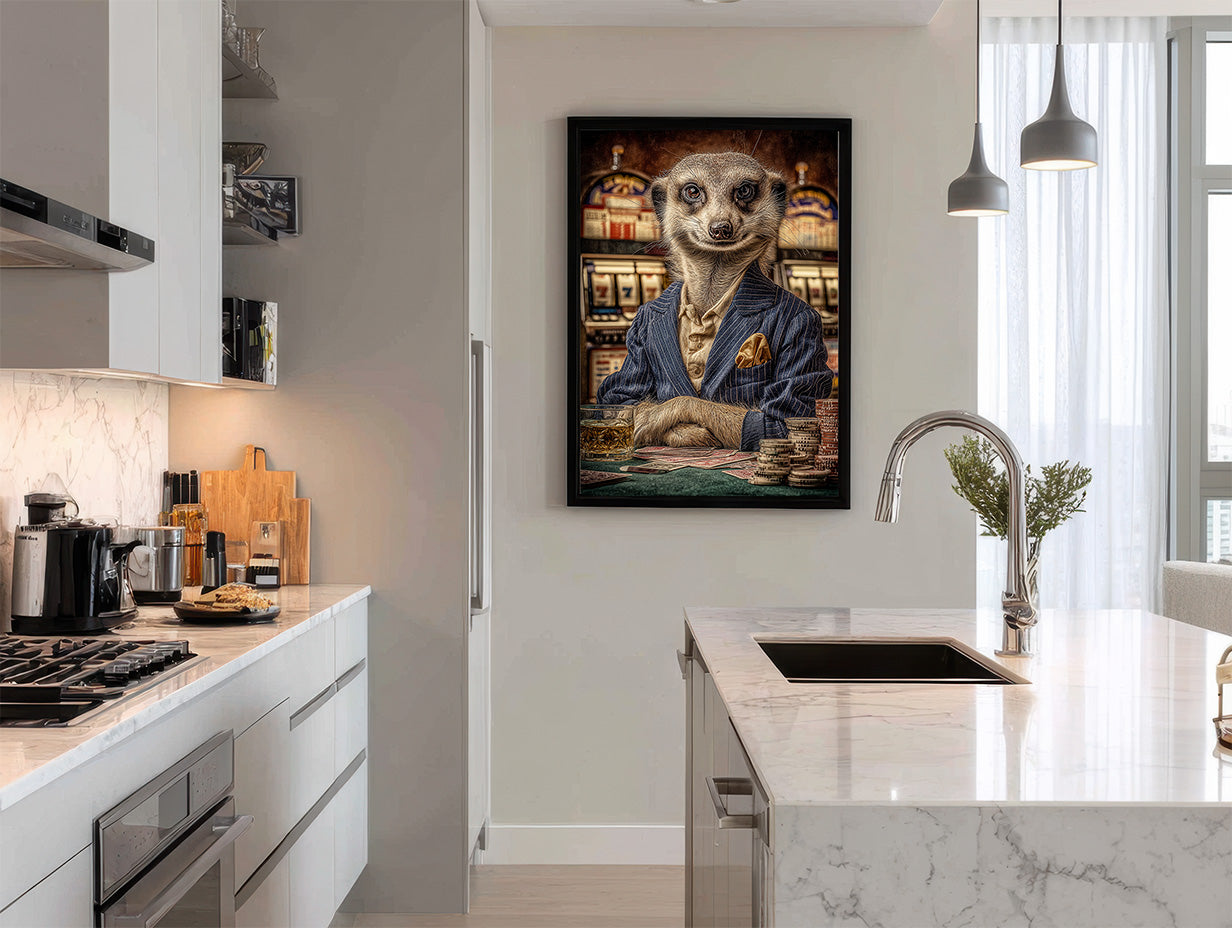 Gambler Meerkat Digital Download Wall Art