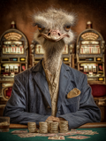 Gambler Ostrich Digital Download Wall Art