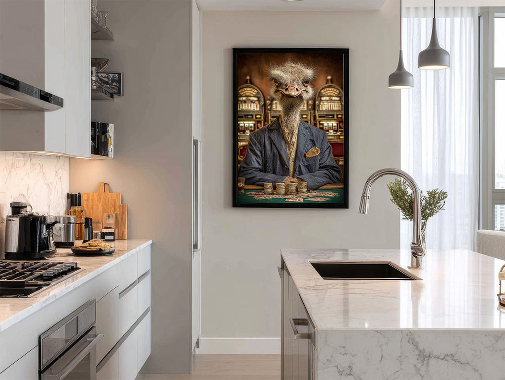 Gambler Ostrich Digital Download Wall Art