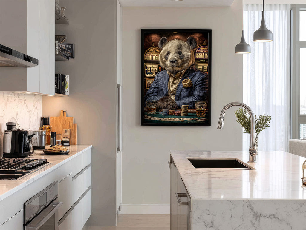 Gambler Panda Digital Download Wall Art