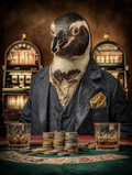 Gambler Penguin Digital Download Wall Art