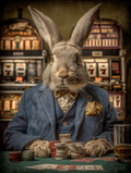 Gambler Rabbit Digital Download Wall Art