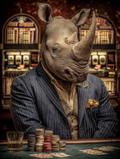 Gambler Rhinoceros Digital Download Wall Art
