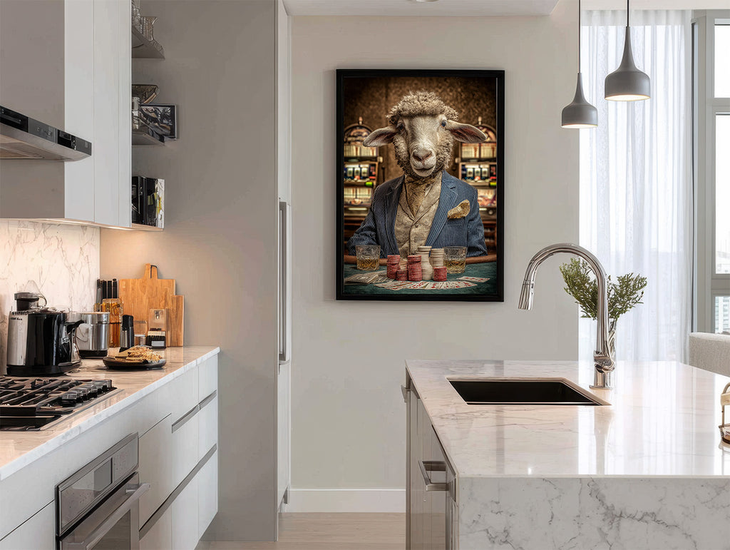 Gambler Sheep Digital Download Wall Art
