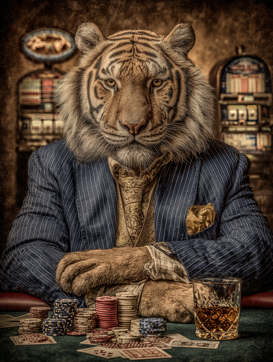 Gambler Tiger Digital Download Wall Art