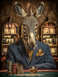 Gambler Zebra Digital Download Wall Art