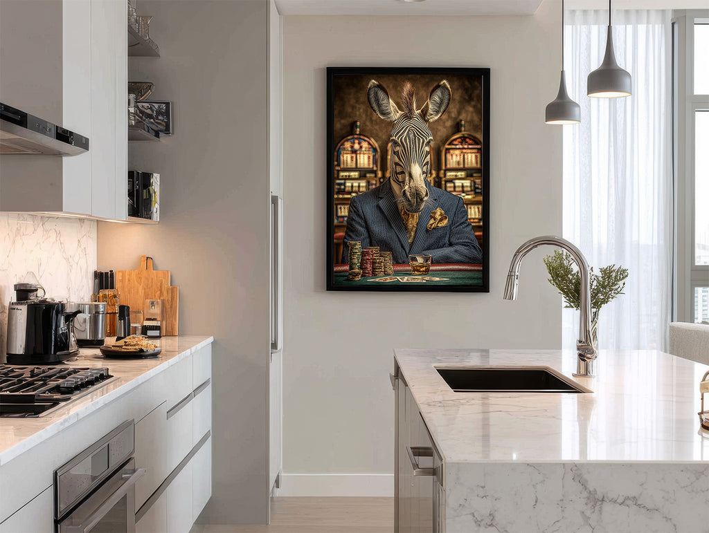 Gambler Zebra Digital Download Wall Art
