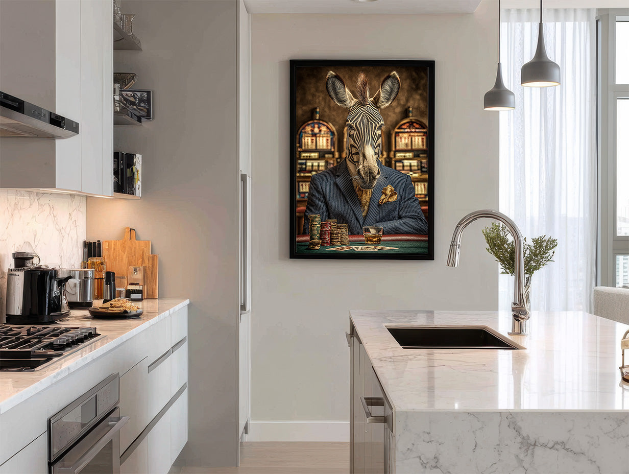 Gambler Zebra Digital Download Wall Art