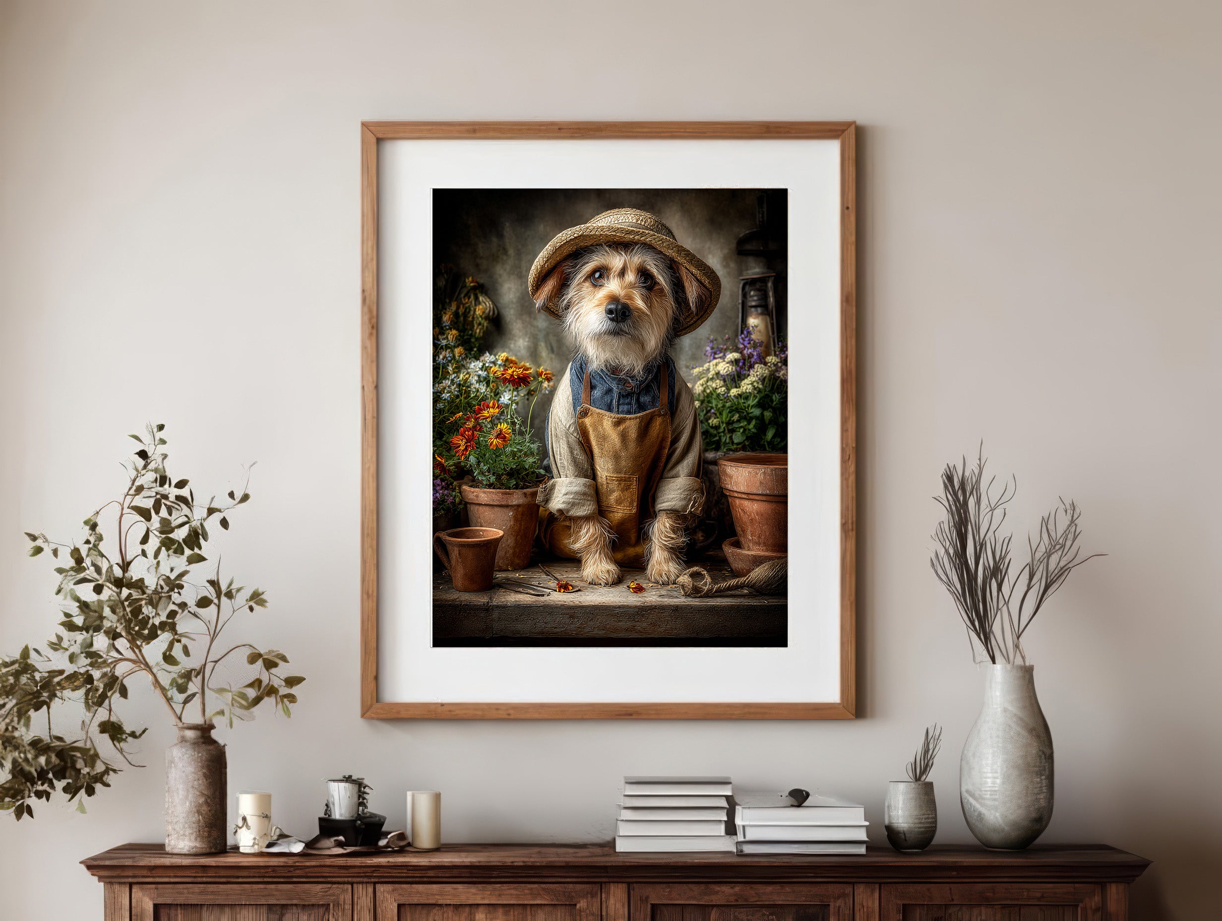 Gardener Carin Terrier Digital Download Wall Art