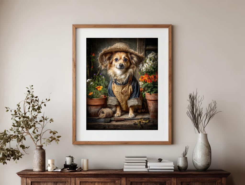 Gardener Chihuahua Digital Download Wall Art