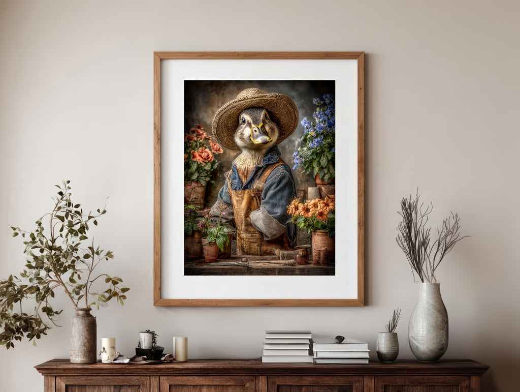 Gardener Duck Digital Download Wall Art