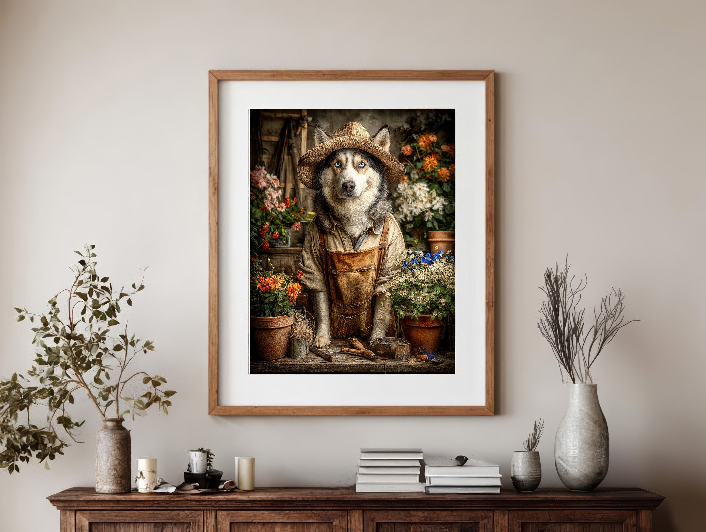 Gardener Husky Digital Download Wall Art