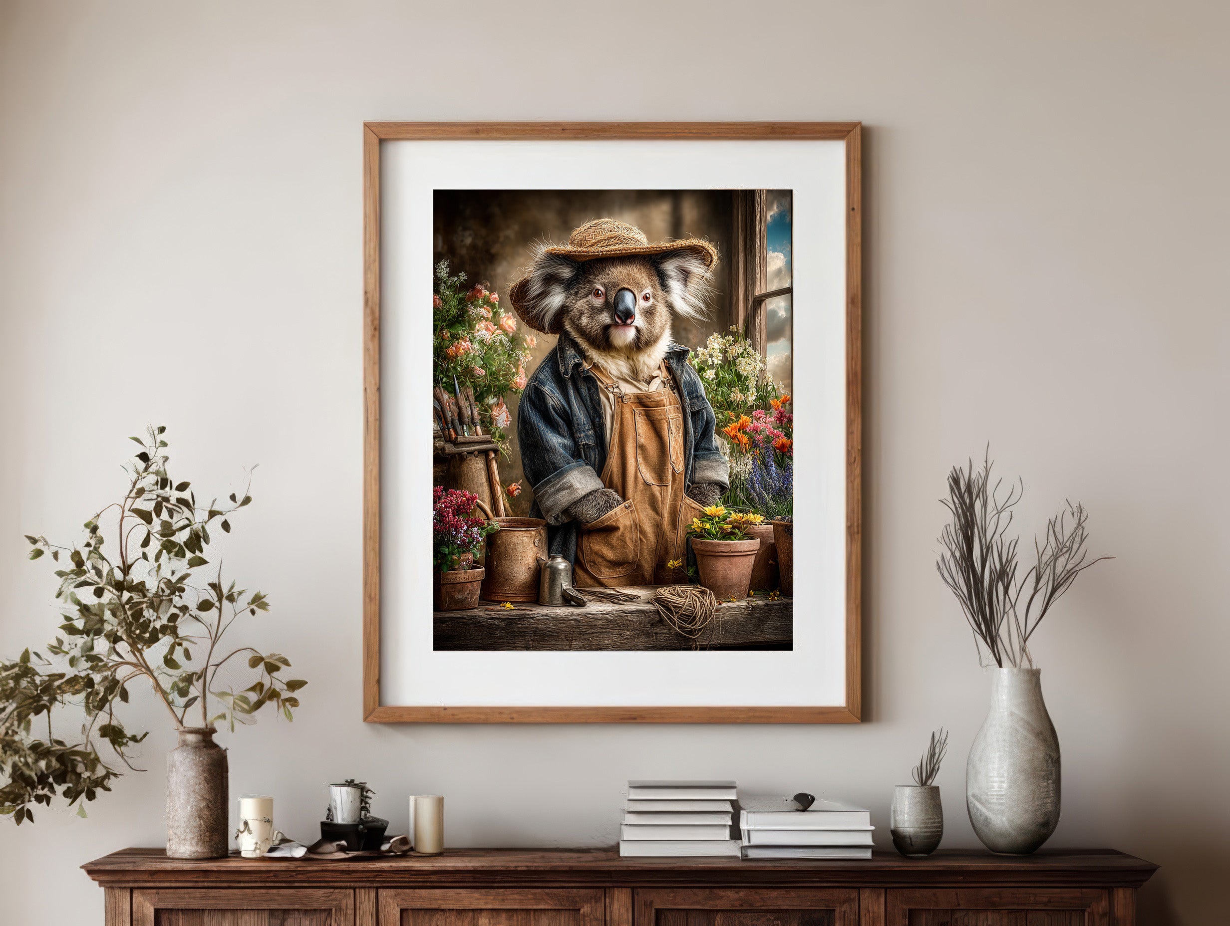 Gardener Koala Digital Download Wall Art