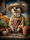 Gardener Meerkat Digital Download Wall Art