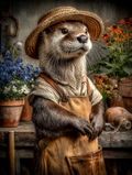 Gardener Otter Digital Download Wall Art