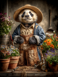 Gardener Panda Digital Download Wall Art