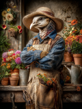 Gardener Turkey Digital Download Wall Art