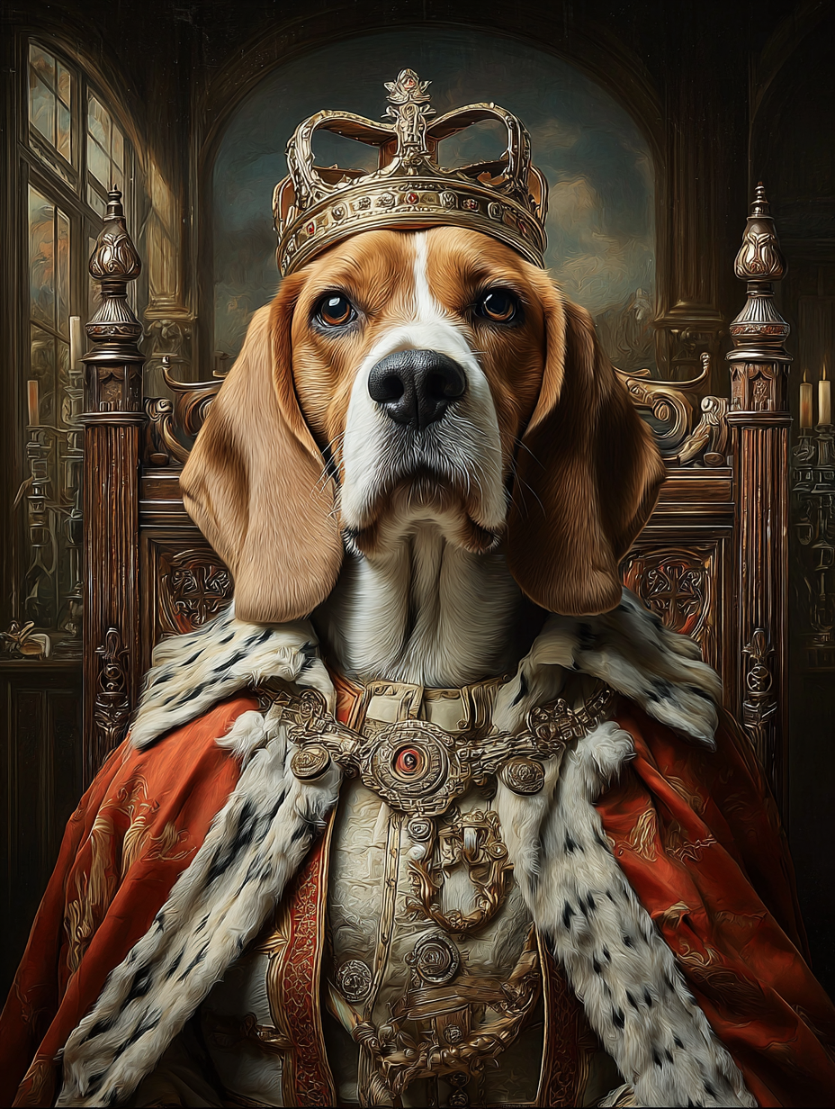 King Beagle Digital Download Wall Art