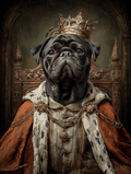 King Black Pug Digital Download Wall Art