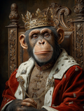 King Chimpanzee Digital Download Wall Art