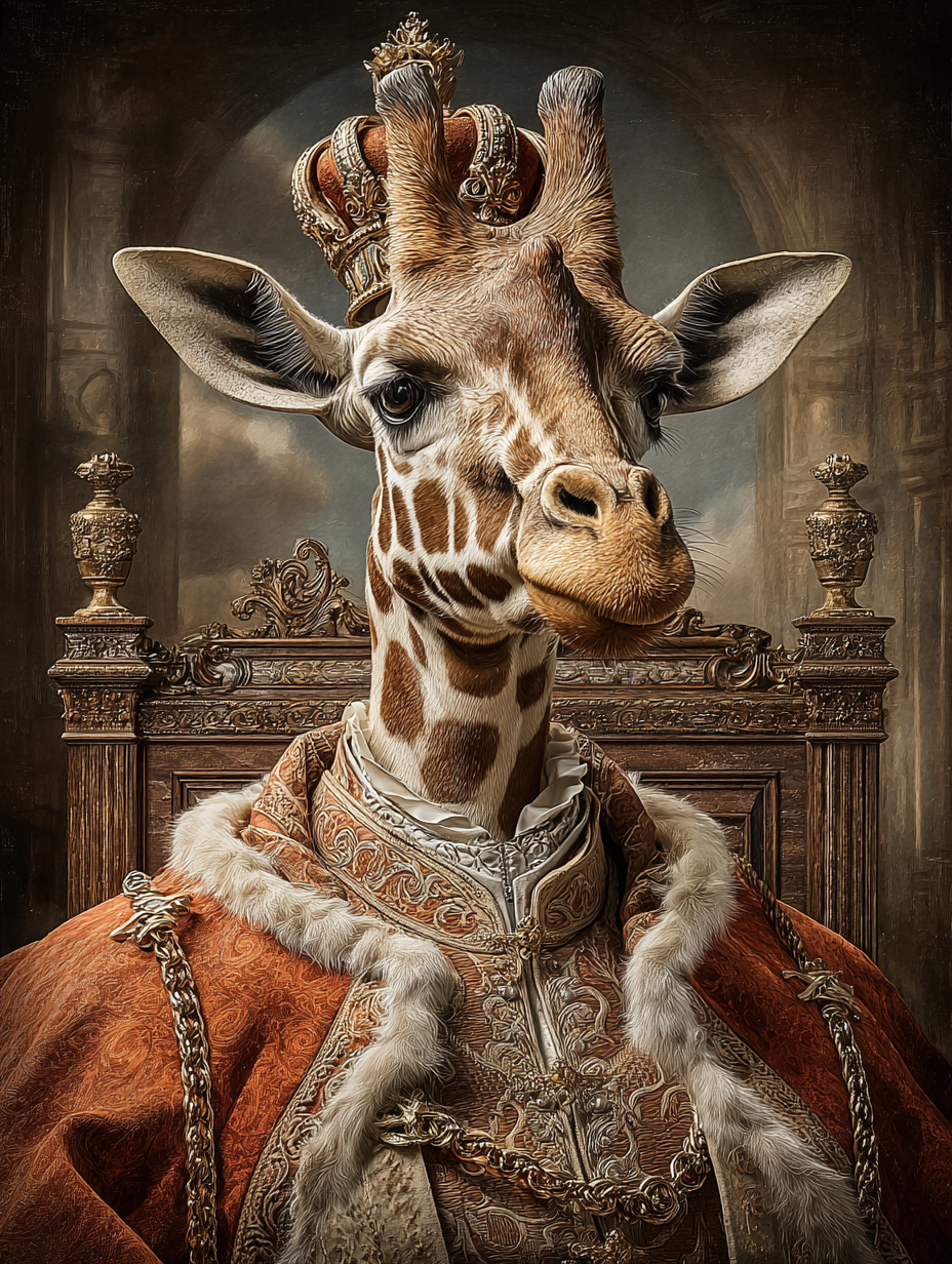 King Giraffe Digital Download Wall Art
