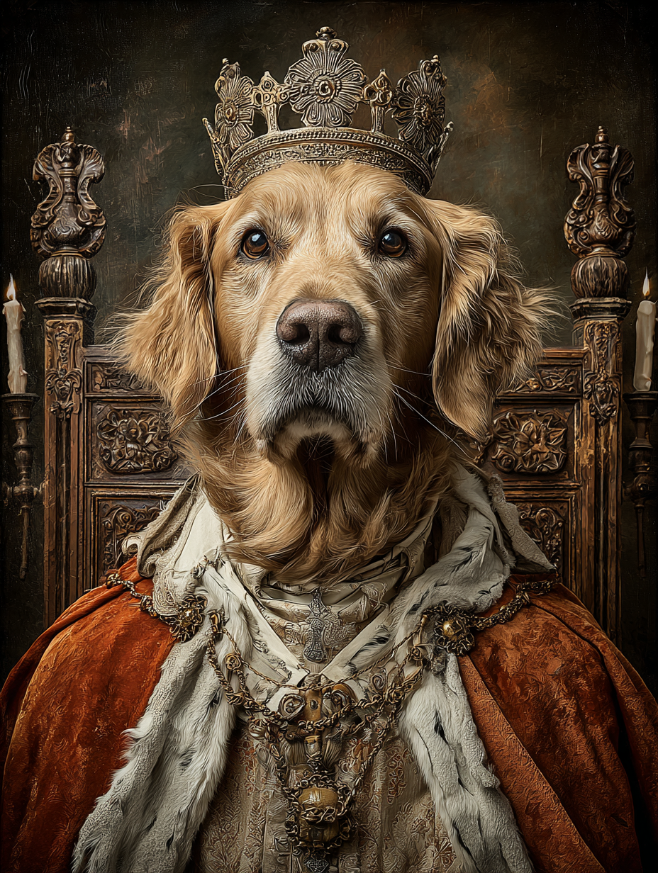 King Golden Retriever Digital Download Wall Art