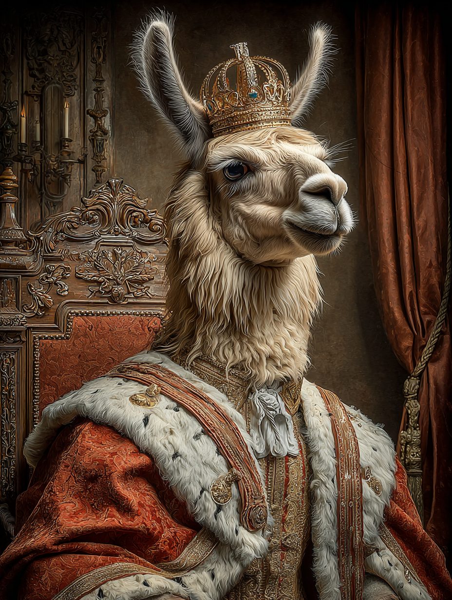 King Llama Digital Download Wall Art