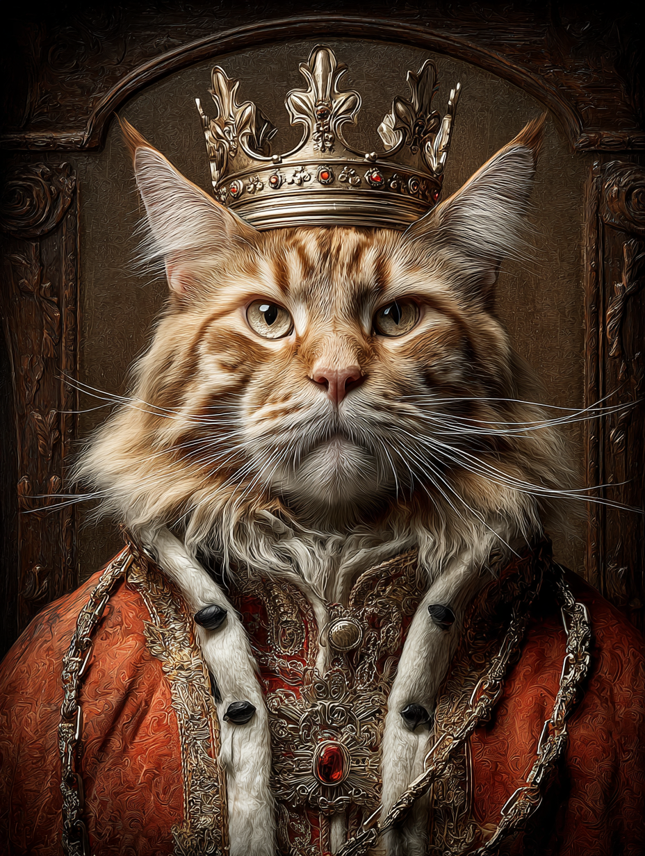 King Maine Coon Cat Digital Download Wall Art
