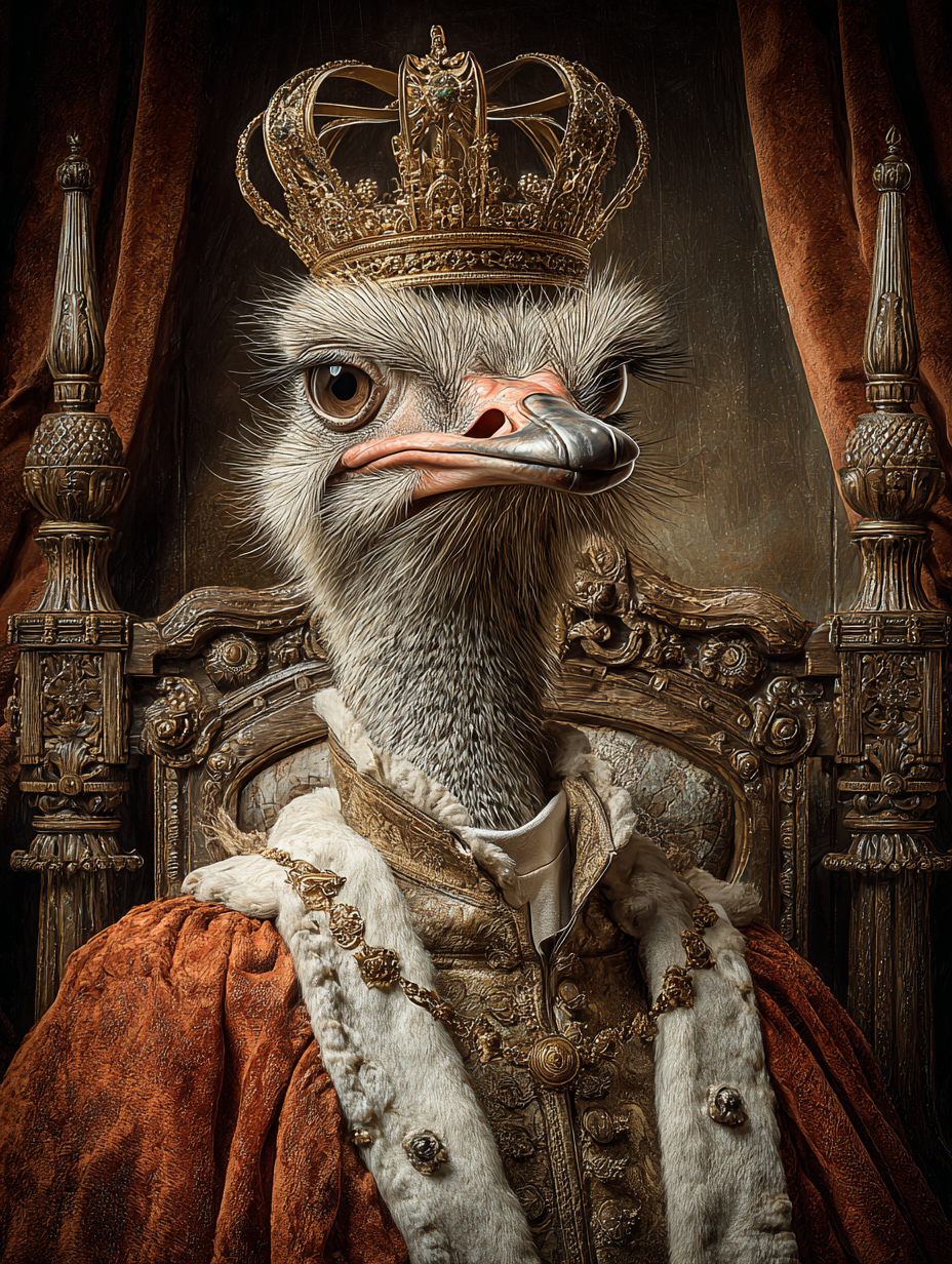King Ostrich Digital Download Wall Art