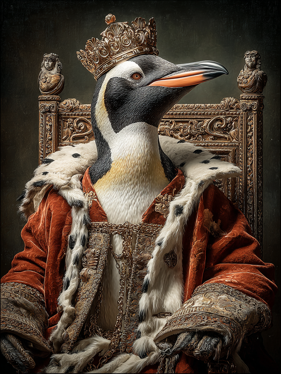 King Penguin Digital Download Wall Art