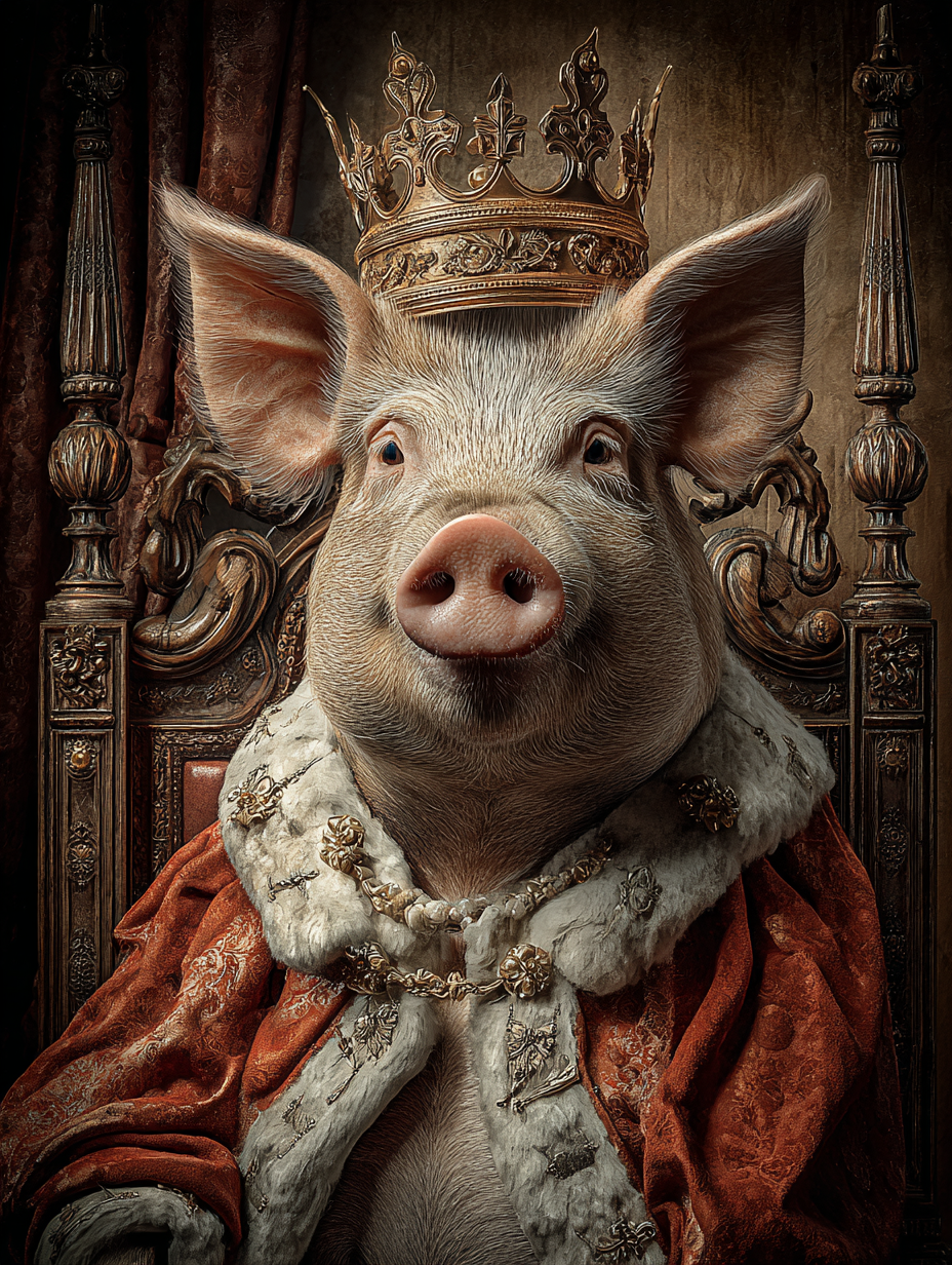 King Pig Digital Download Wall Art