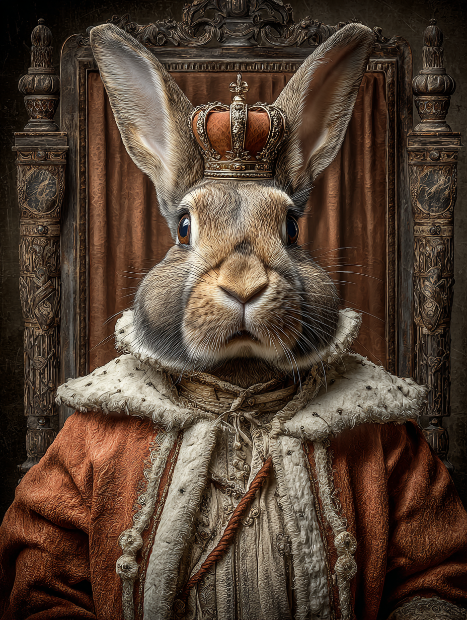 King Rabbit Digital Download Wall Art