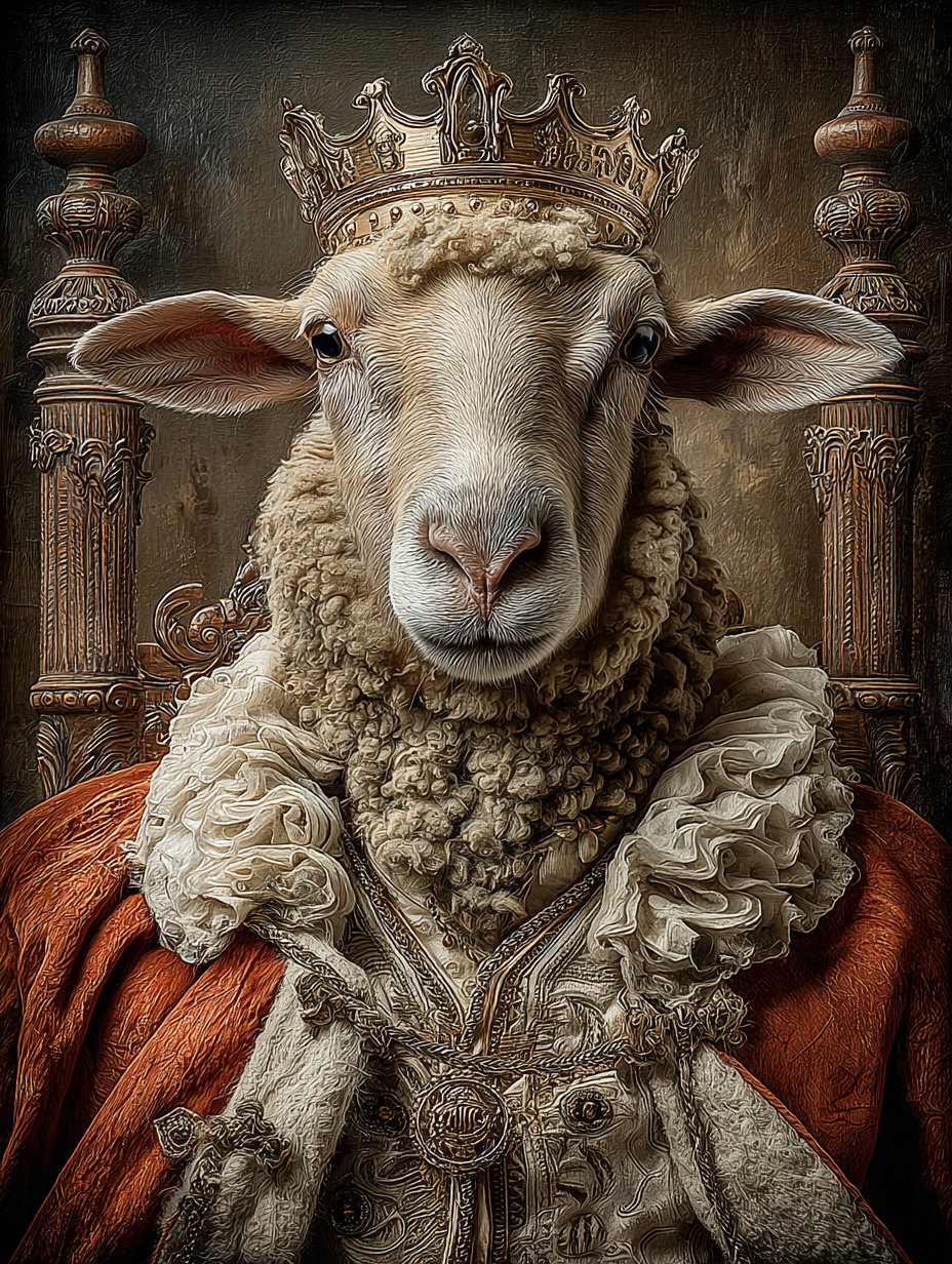 King Sheep Digital Download Wall Art