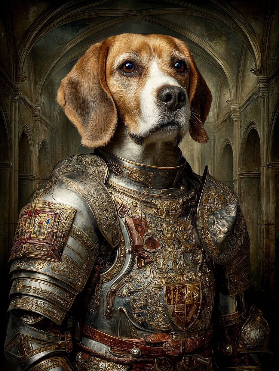 Knight Beagle Digital Download Wall Art