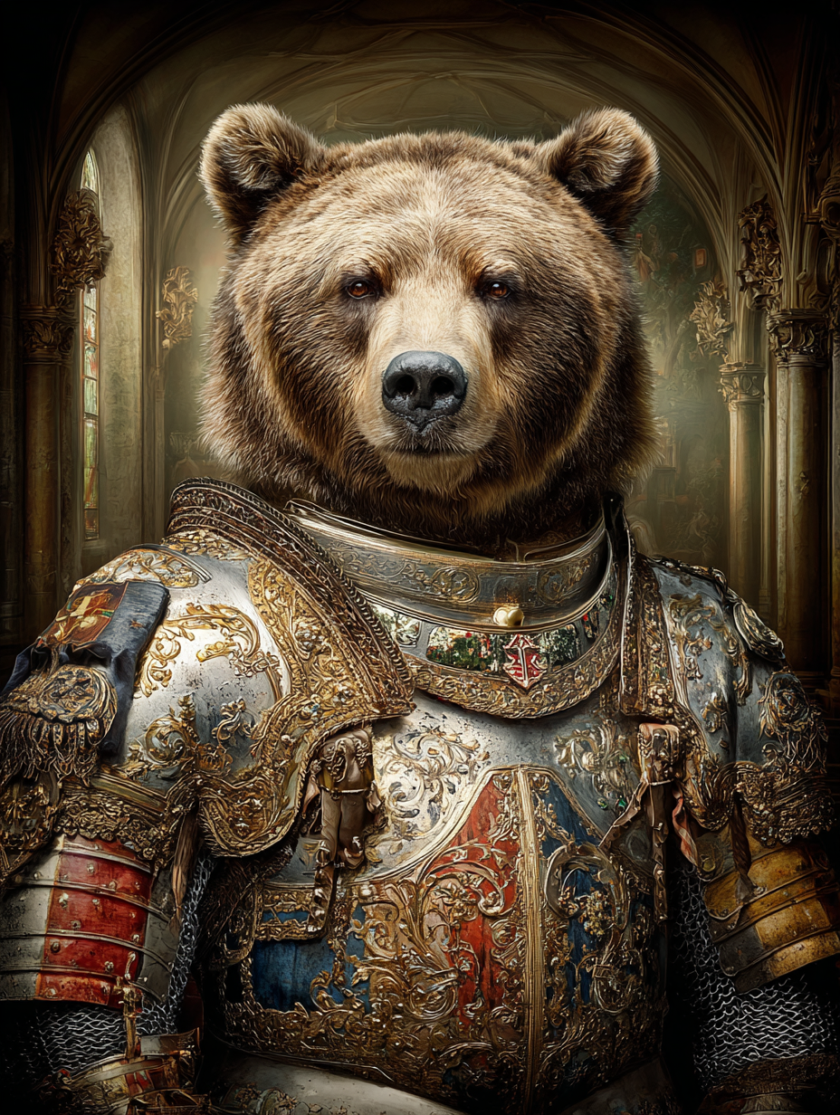 Knight Bear Digital Download Wall Art